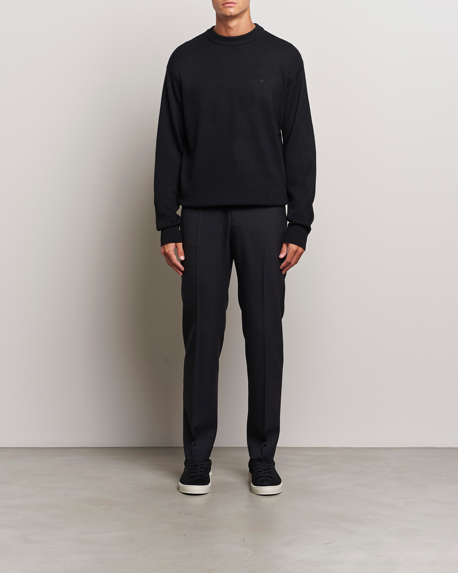 Herren | Pullover | J.Lindeberg | Kino Merino Crew Neck Black