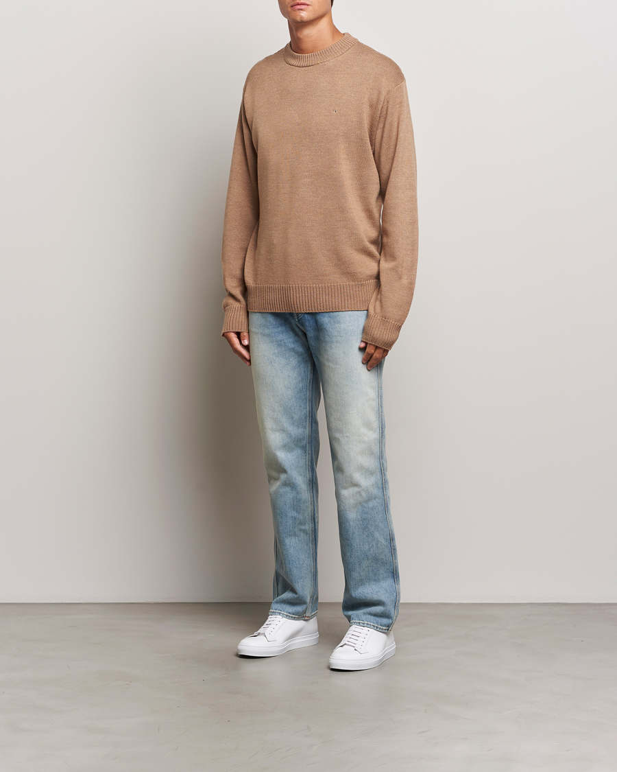 Herren | Pullover | J.Lindeberg | Kino Merino Crew Neck Tiger Brown