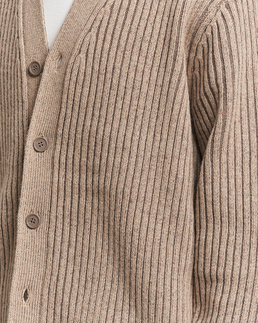Herren | Pullover | J.Lindeberg | Twin Plated Knit Cardigan Tiger Brown