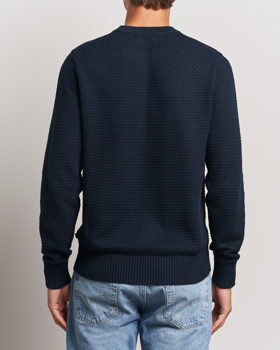 Herren | Pullover | J.Lindeberg | Oliver Structure Cotton Sweater Navy