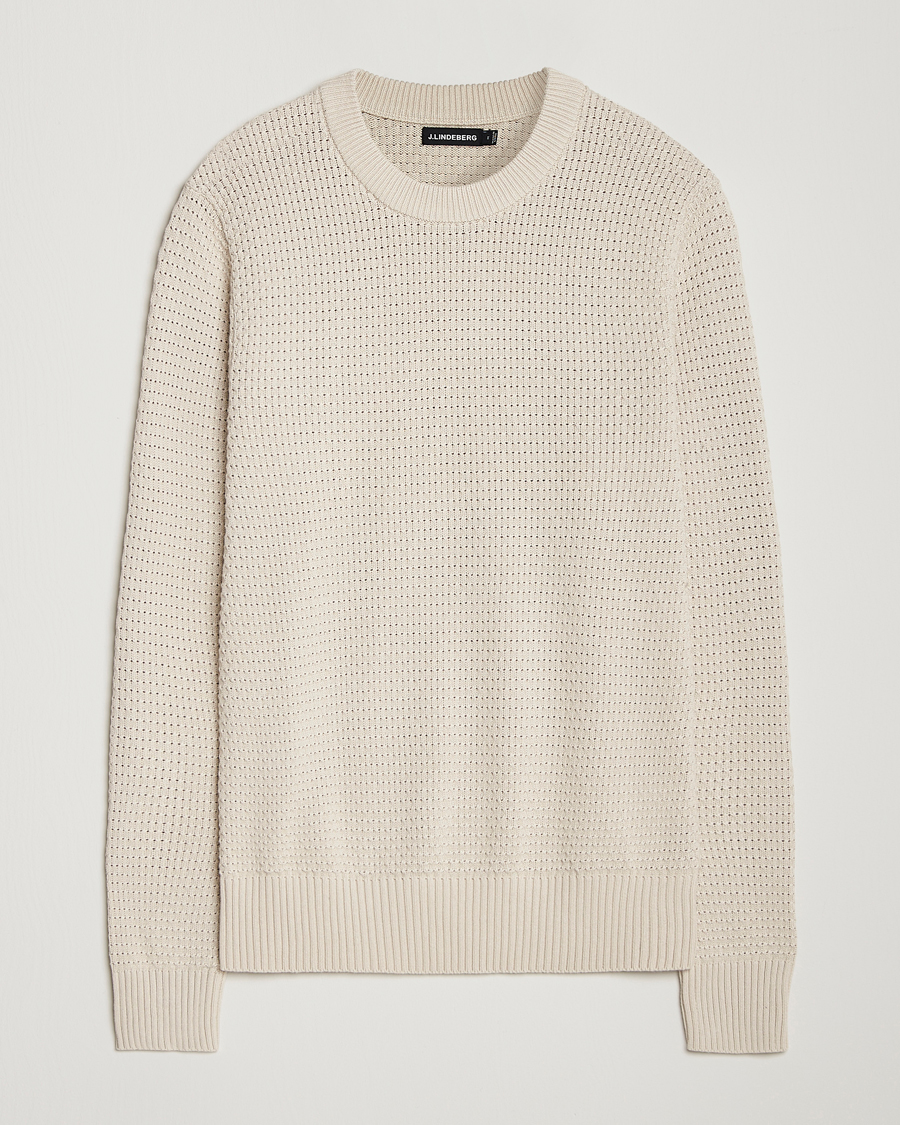 Herren | Pullover | J.Lindeberg | Oliver Structure Cotton Sweater Moonbeam
