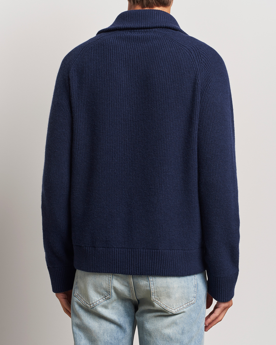 Herren | Pullover | J.Lindeberg | Wilmer Quarter Zip Knit Navy