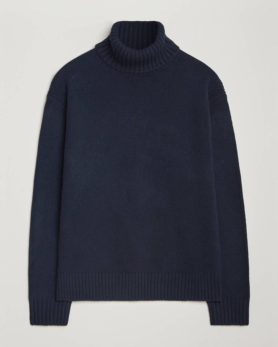 Herren | Pullover | J.Lindeberg | Todd Heavy Knit Turtleneck Navy
