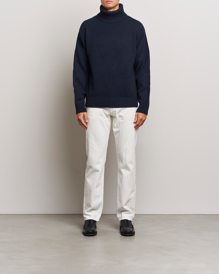 Herren | Pullover | J.Lindeberg | Todd Heavy Knit Turtleneck Navy