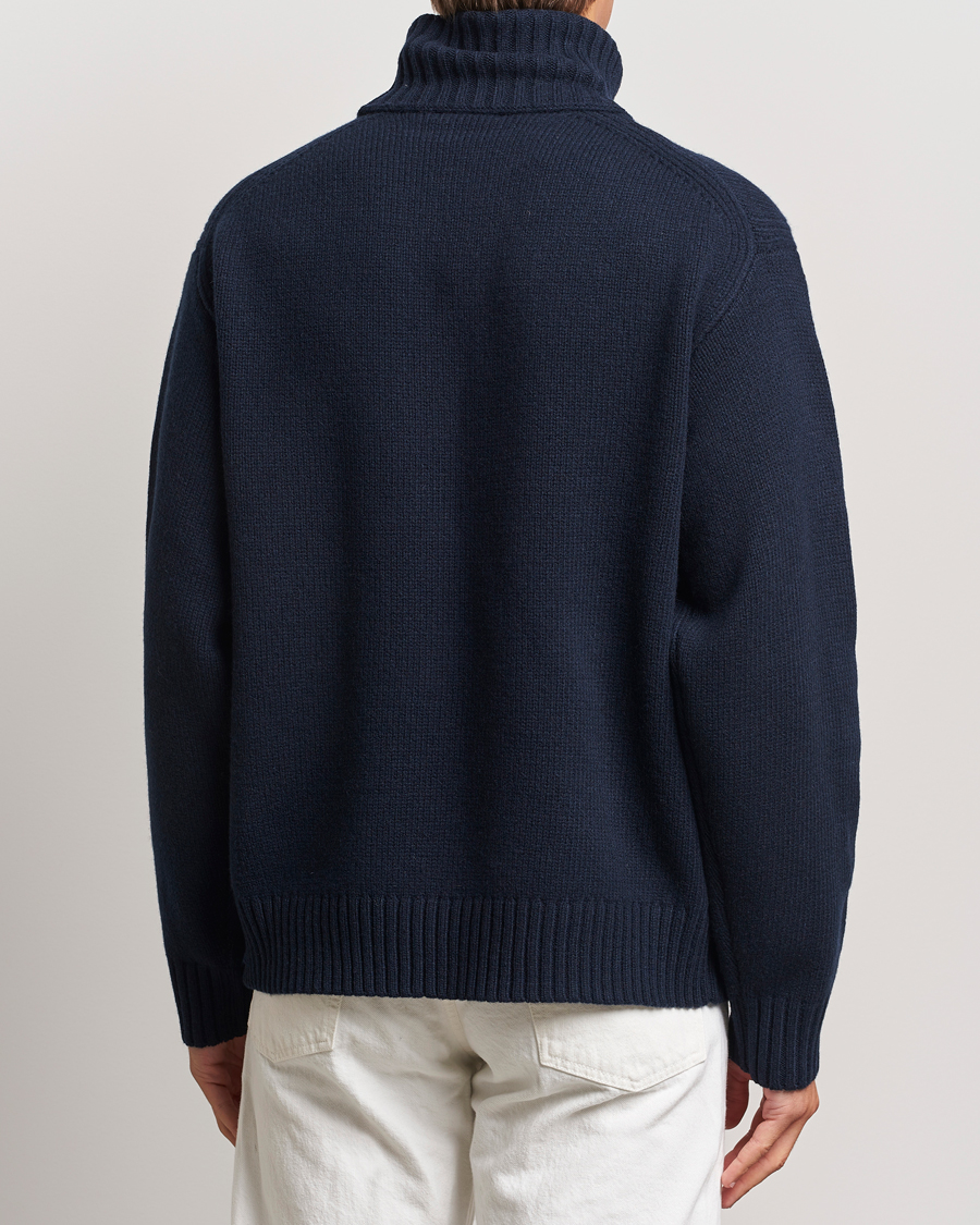 Herren | Pullover | J.Lindeberg | Todd Heavy Knit Turtleneck Navy