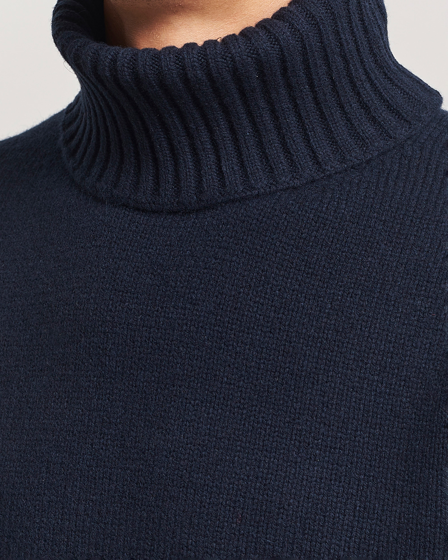 Herren | Pullover | J.Lindeberg | Todd Heavy Knit Turtleneck Navy