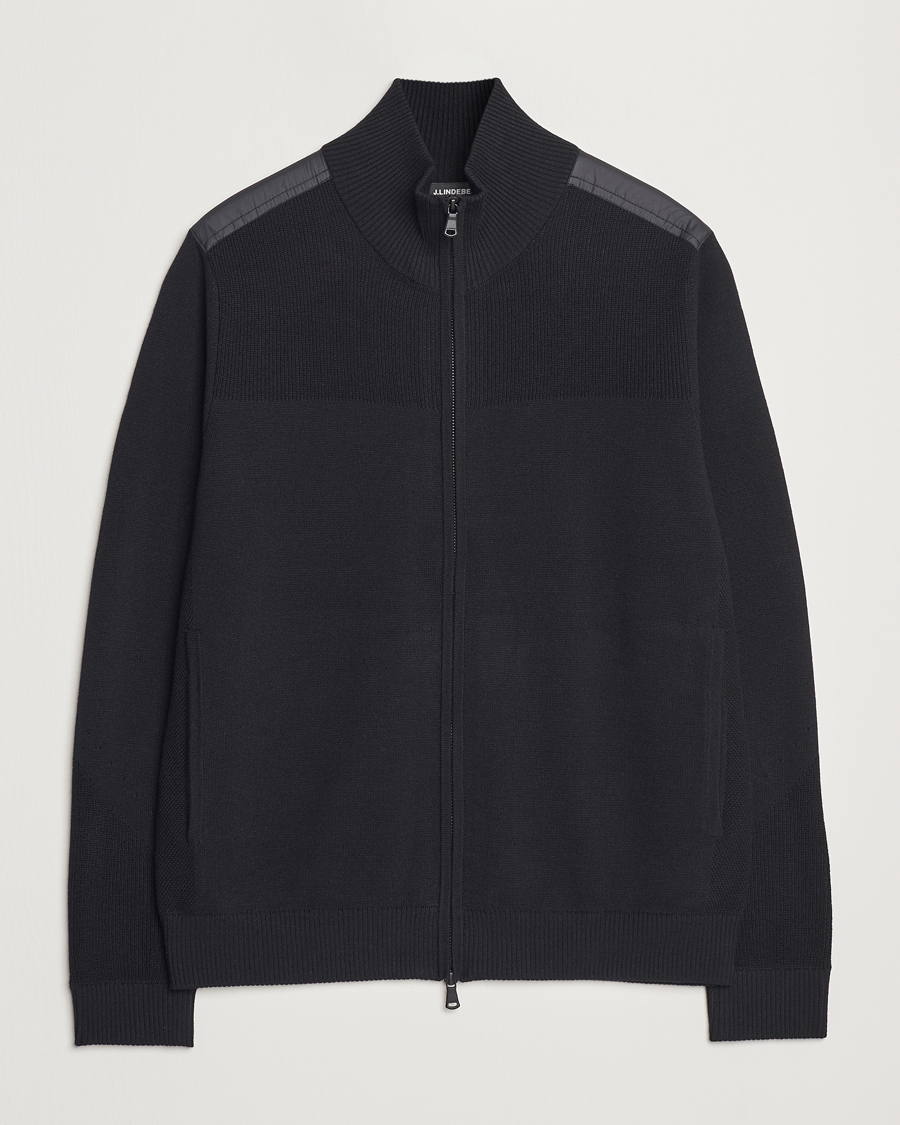 Herren | Pullover | J.Lindeberg | Marty Hybrid Jacket Black
