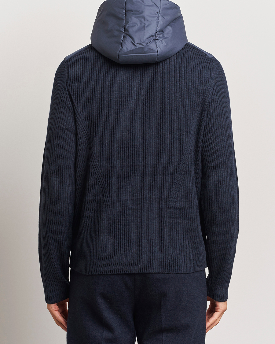 Herren | Jacken | J.Lindeberg | Thierry Hybrid Knit Hoodie Navy