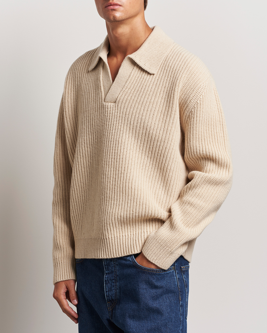 Herren | Pullover | J.Lindeberg | Jethro Heavy Polo Knit Moonbeam