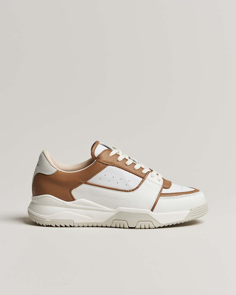Herren | J.Lindeberg Hoop Leather Sneaker Tiger Brown | J.Lindeberg | Hoop Leather Sneaker Tiger Brown