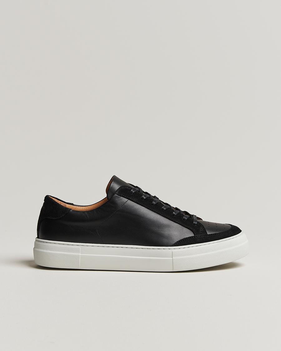 Herren | J.Lindeberg Art Signature Leather Sneaker Black | J.Lindeberg | Art Signature Leather Sneaker Black