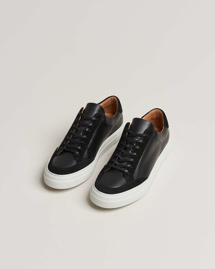 Herren | J.Lindeberg Art Signature Leather Sneaker Black | J.Lindeberg | Art Signature Leather Sneaker Black
