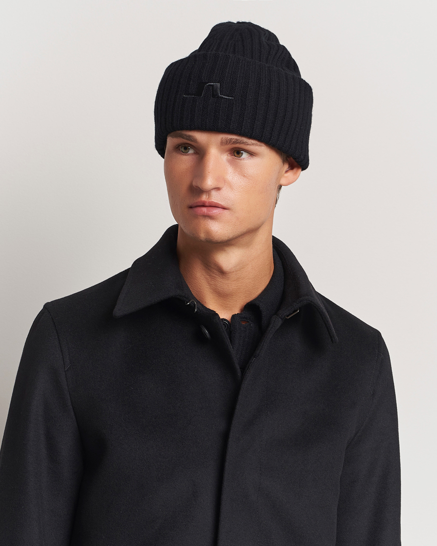 Herren | J.Lindeberg Jive Wool Beanie Black | J.Lindeberg | Jive Wool Beanie Black