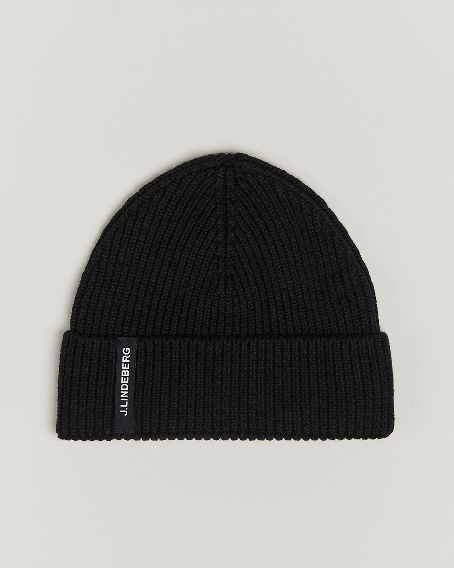 Herren | J.Lindeberg Juan Merino Beanie Black | J.Lindeberg | Juan Merino Beanie Black