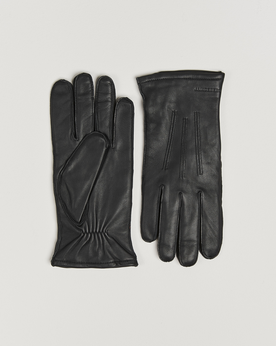 Herren | J.Lindeberg Milo Leather Glove Black | J.Lindeberg | Milo Leather Glove Black