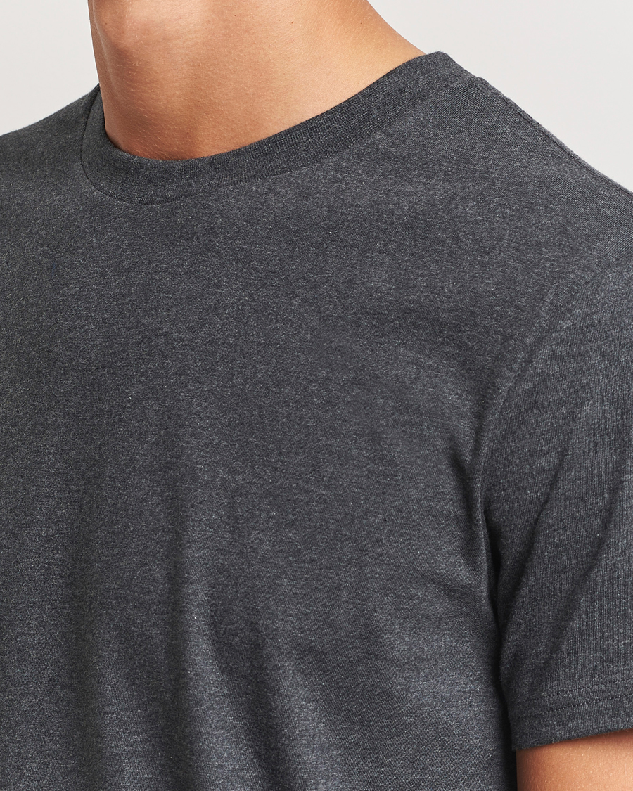 Herren | T-Shirts | Bread & Boxers | Heavy Cotton Crew Neck T-Shirt Dark Grey Melange