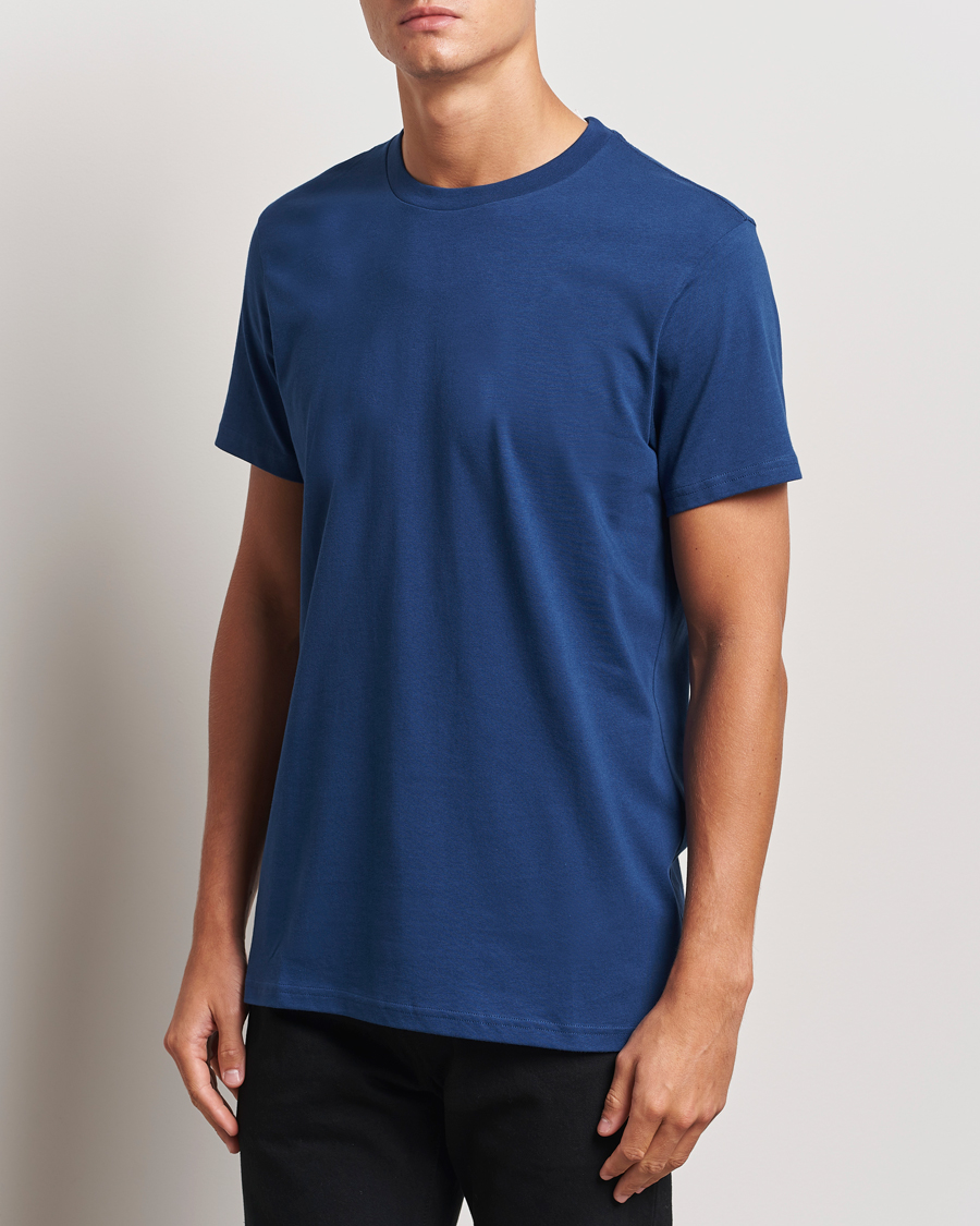 Herren | T-Shirts | Bread & Boxers | Heavy Cotton Crew Neck T-Shirt Ink Blue