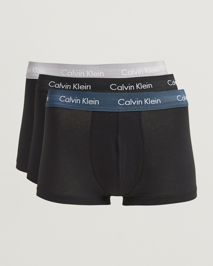 Herren | Unterwäsche | Calvin Klein | Cotton Stretch 3-Pack Low Rise Trunk Black