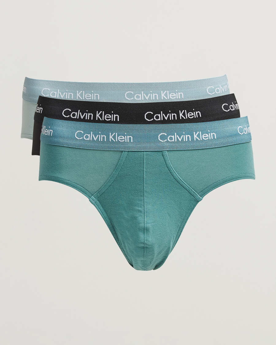 Herren | Unterwäsche | Calvin Klein | Cotton Stretch Hip Breif 3-Pack Black/Grey/Green