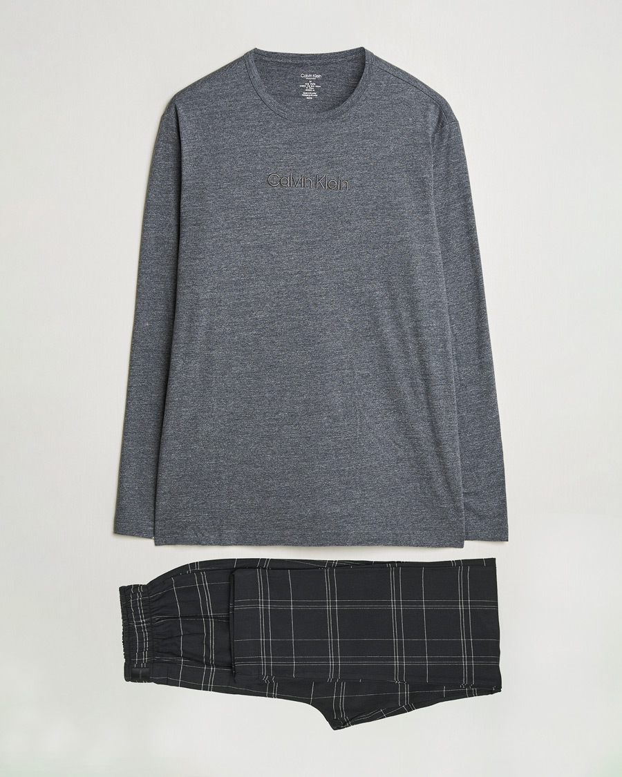 Herren | Schlafanzüge & Bademäntel | Calvin Klein | Cotton Pyjama Set Charcoal/Black