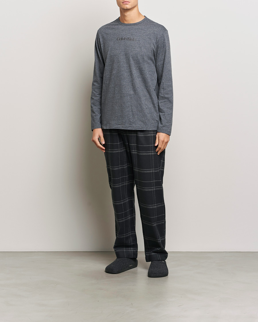Herren | Schlafanzüge & Bademäntel | Calvin Klein | Cotton Pyjama Set Charcoal/Black