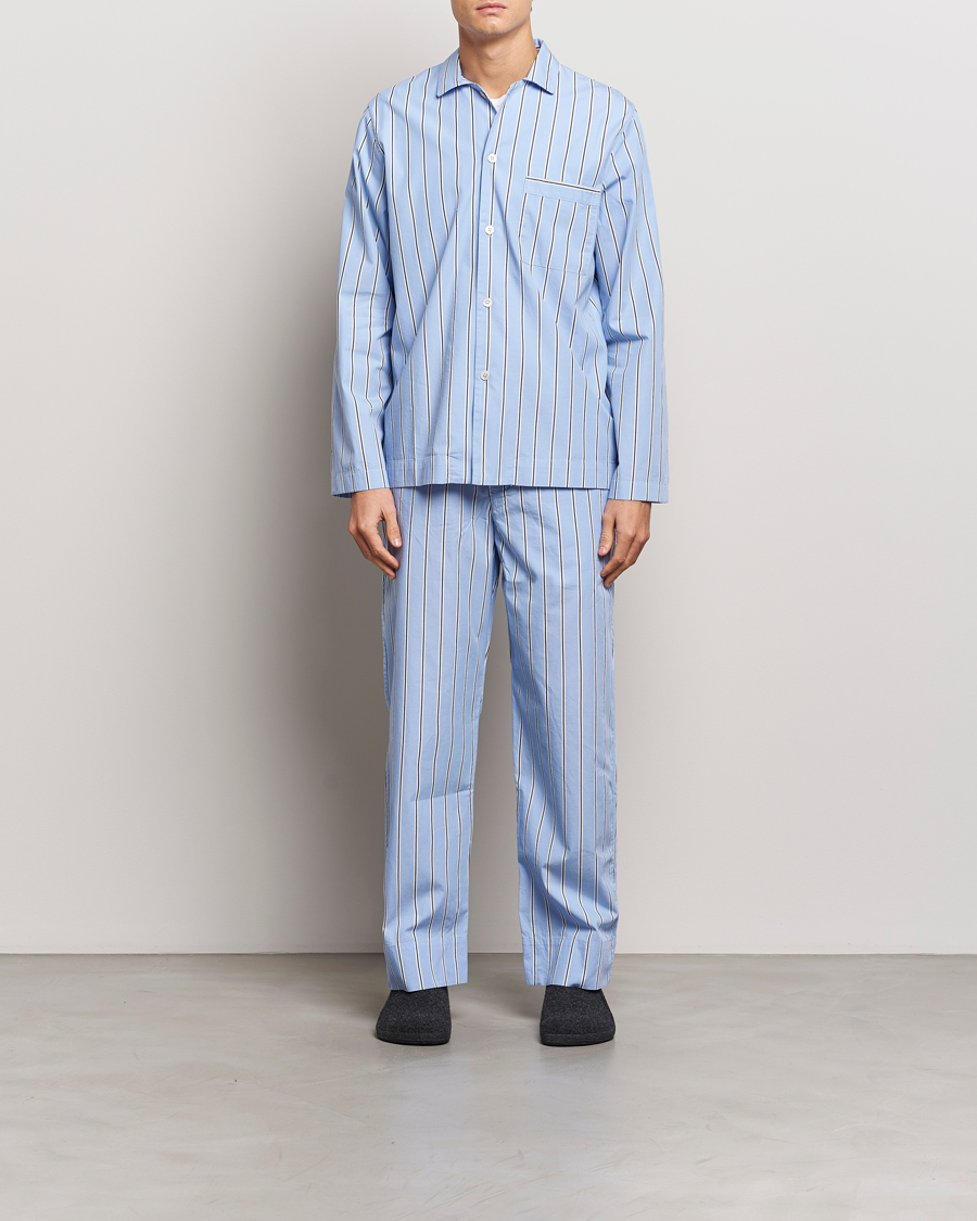 Herren | Schlafanzüge & Bademäntel | Tekla | Poplin Pyjama Shirt Basset Stripes