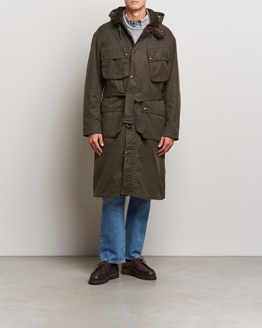 Herren | Jacken | Polo Ralph Lauren | Stewart Belted Coat Oil Cloth Green