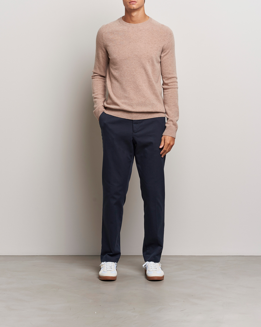 Herren | Pullover | KnowledgeCotton Apparel | Lambswool Roundneck Beige