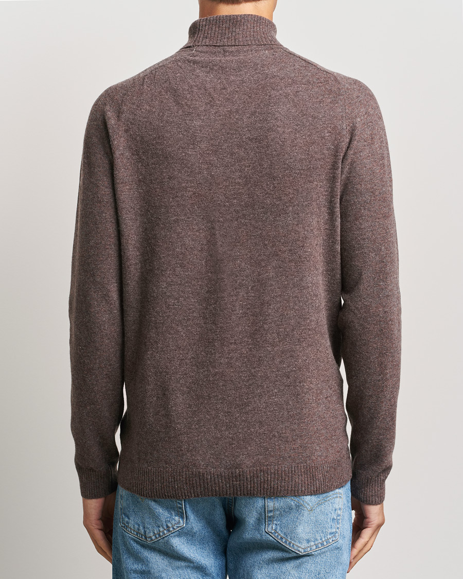 Herren | Pullover | KnowledgeCotton Apparel | Lambswool Rollneck Brown
