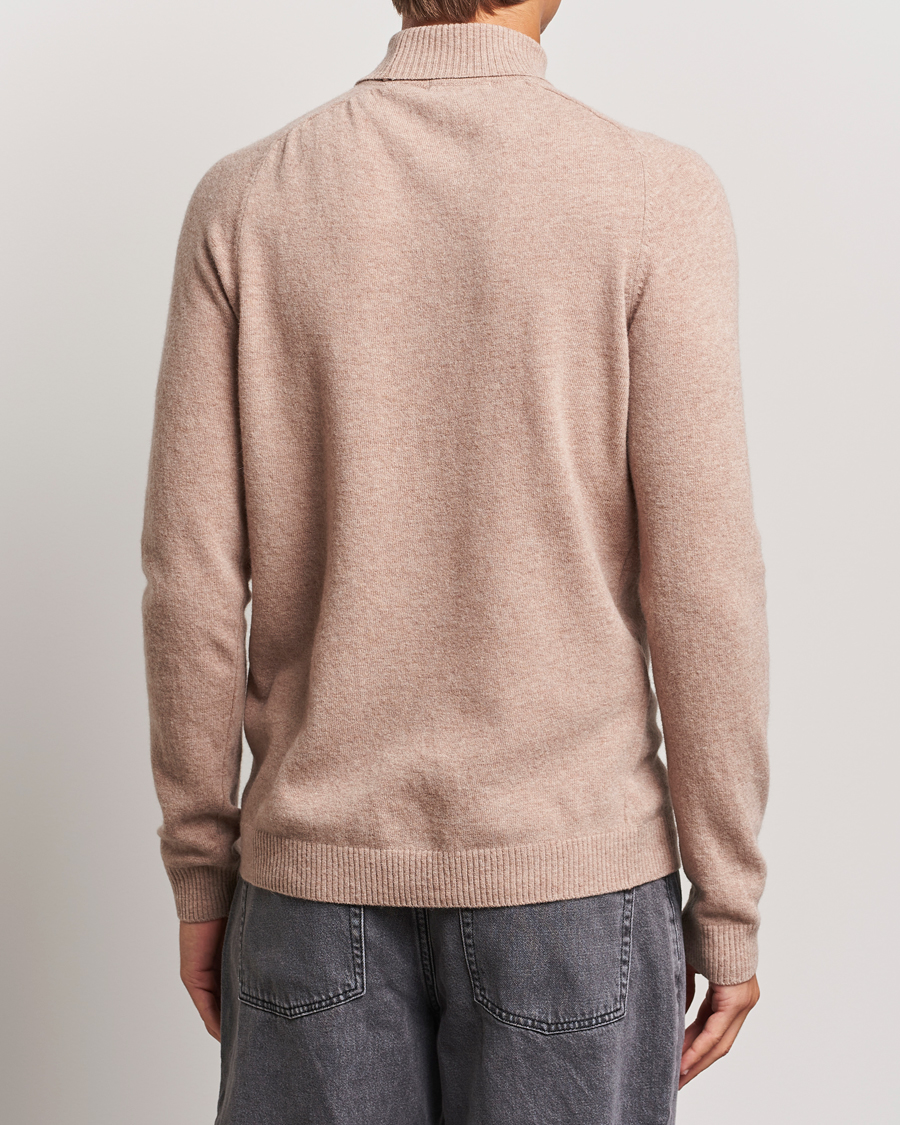 Herren | Pullover | KnowledgeCotton Apparel | Lambswool Rollneck Beige