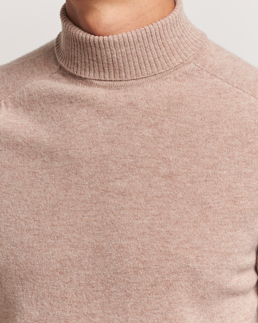 Herren | Pullover | KnowledgeCotton Apparel | Lambswool Rollneck Beige