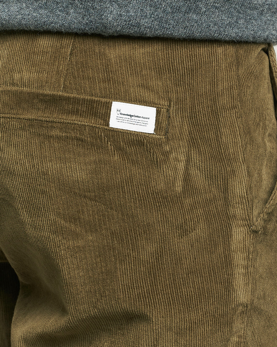 Herren | Hosen | KnowledgeCotton Apparel | Chuck Regular Cord Trousers Olive