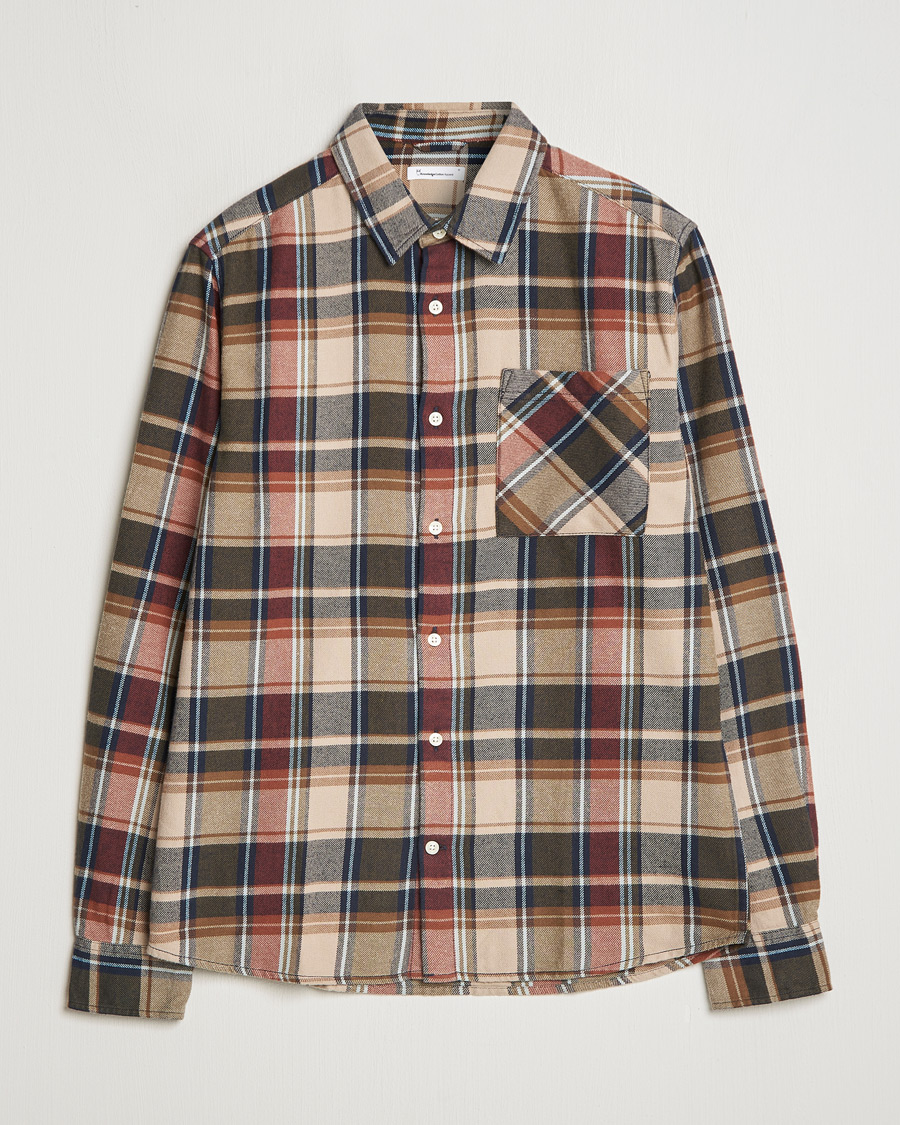 Herren | Hemden | KnowledgeCotton Apparel | Regular Checked Flannel Shirt Multi