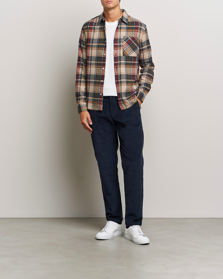 Herren | Hemden | KnowledgeCotton Apparel | Regular Checked Flannel Shirt Multi
