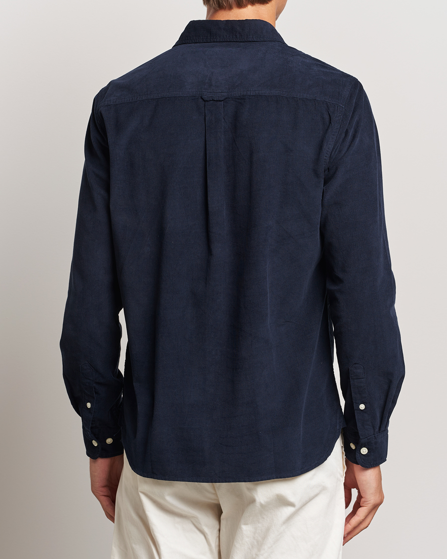 Herren | Hemden | KnowledgeCotton Apparel | Regular Fit Corduroy Shirt Navy
