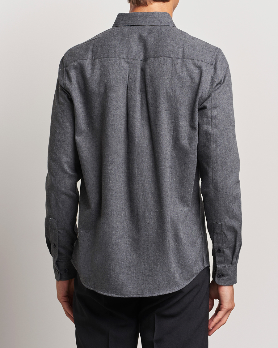Herren | Hemden | KnowledgeCotton Apparel | Regular Fit Melange Flannel Shirt Grey