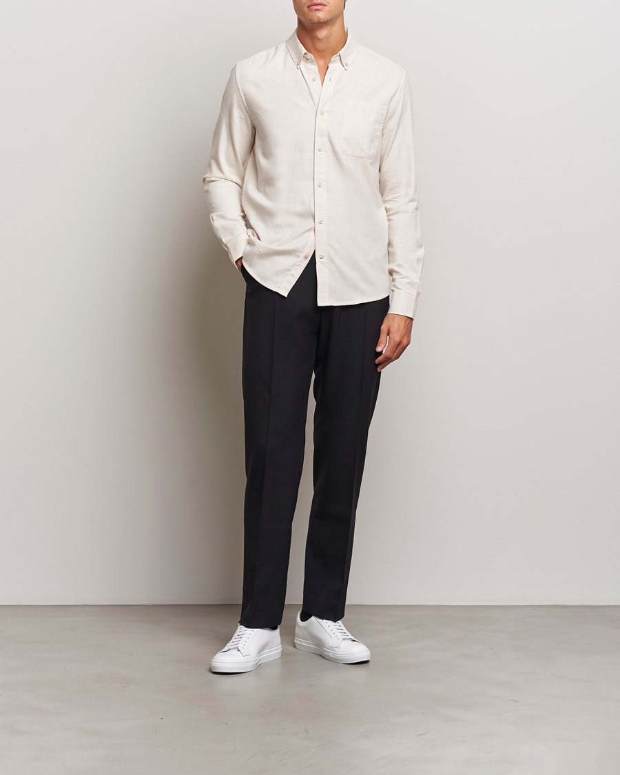 Herren | Hemden | KnowledgeCotton Apparel | Regular Fit Melange Flannel Shirt Greish