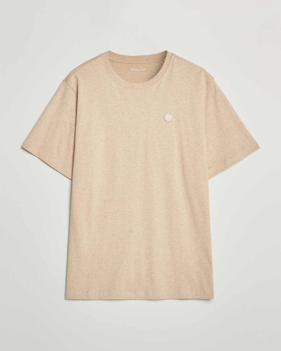 Herren | T-Shirts | KnowledgeCotton Apparel | Loake Badge T-Shirt Safari Melange