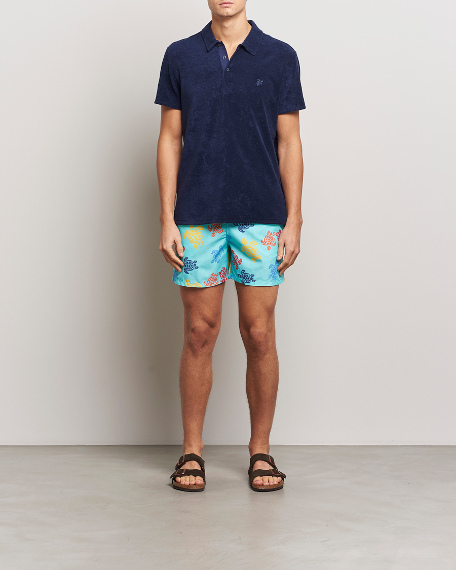 Herren | Badehosen | Vilebrequin | Moorea Swim Shorts Bleu Lazuli
