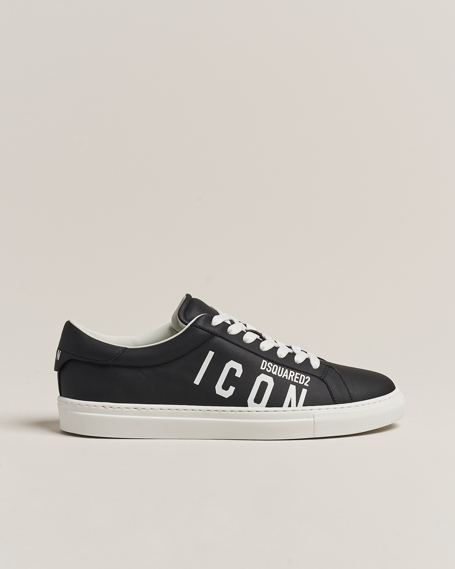 Herren | Dsquared2 Icon Leather Sneaker Black | Dsquared2 | Icon Leather Sneaker Black