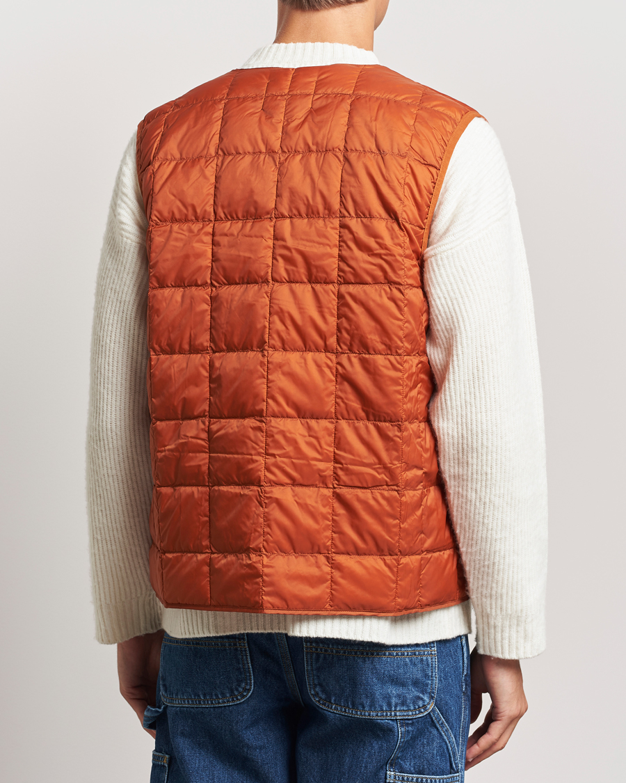 Herren | Jacken | TAION | V-Neck Lightweight Down Vest Brick Orange