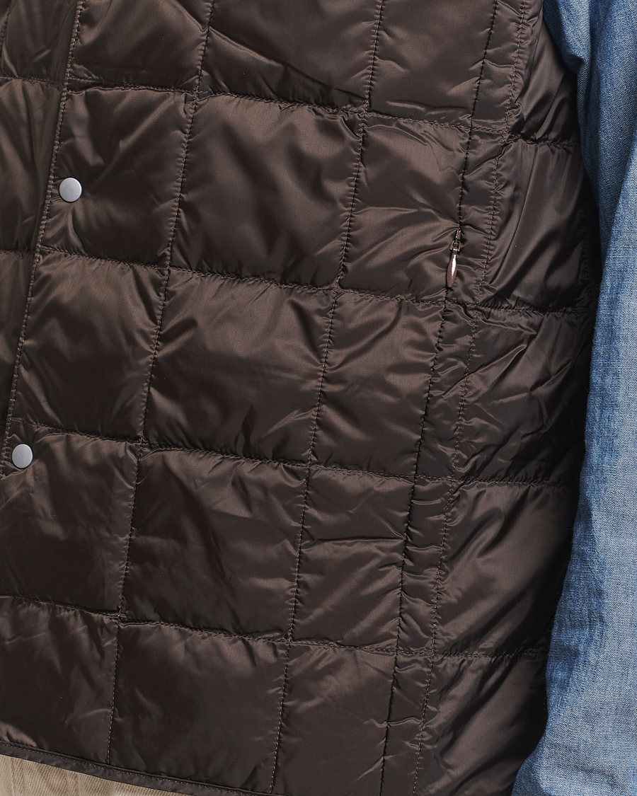 Herren | Jacken | TAION | V-Neck Lightweight Down Vest Dark Choco