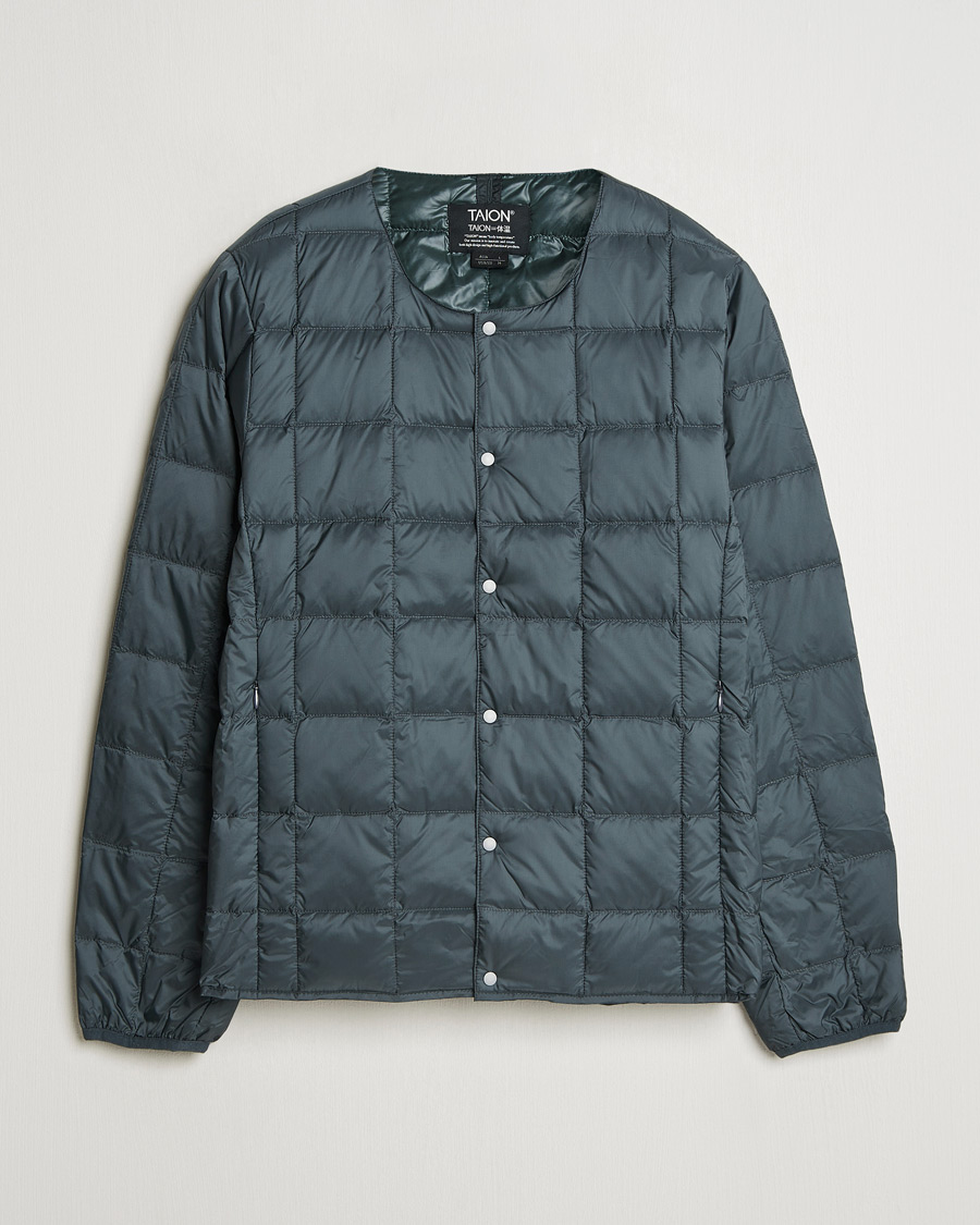 Herren | Jacken | TAION | Crew Neck Button Down Jacket Charcoal