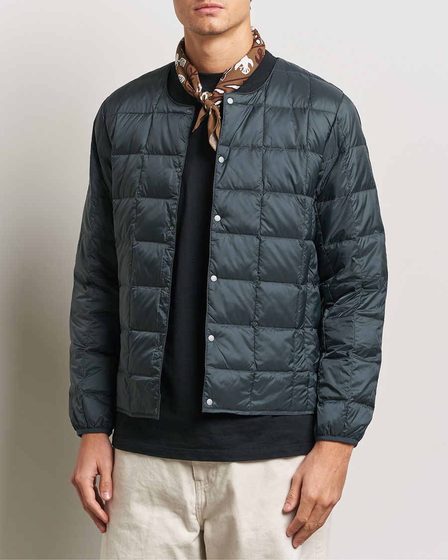 Herren | Jacken | TAION | Crew Neck Button Down Jacket Charcoal