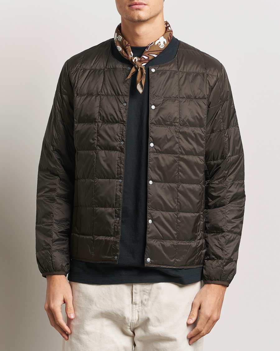 Herren | Jacken | TAION | Crew Neck Button Down Jacket Dark Choco