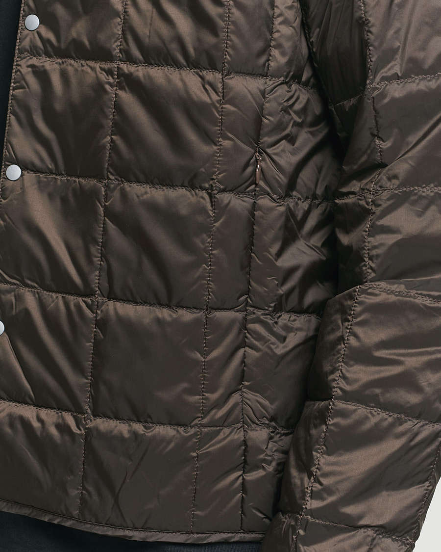 Herren | Jacken | TAION | Crew Neck Button Down Jacket Dark Choco