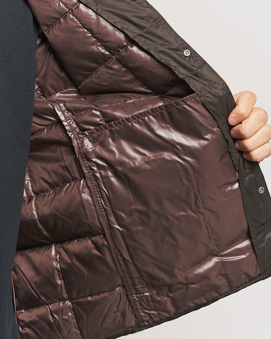 Herren | Jacken | TAION | Crew Neck Button Down Jacket Dark Choco