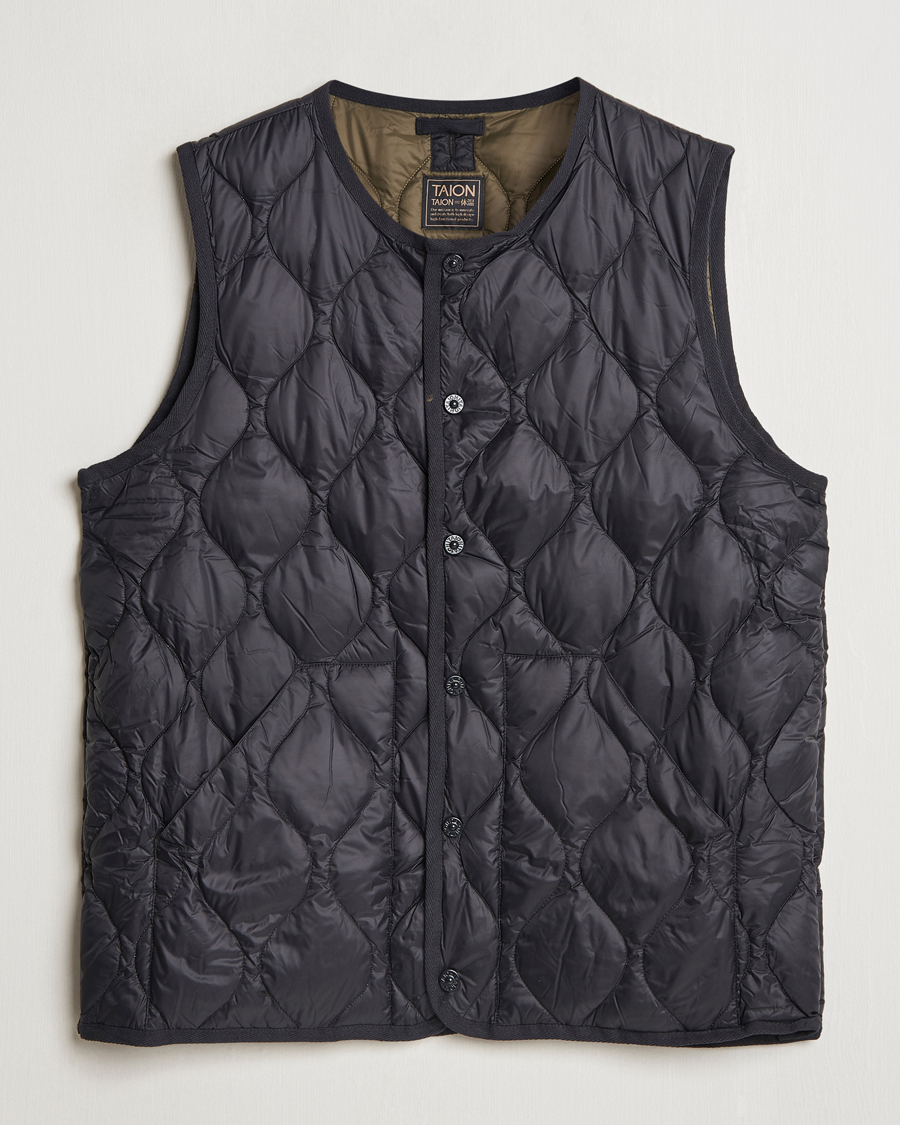Herren | Jacken | TAION | Military Crew Neck Down Vest Black