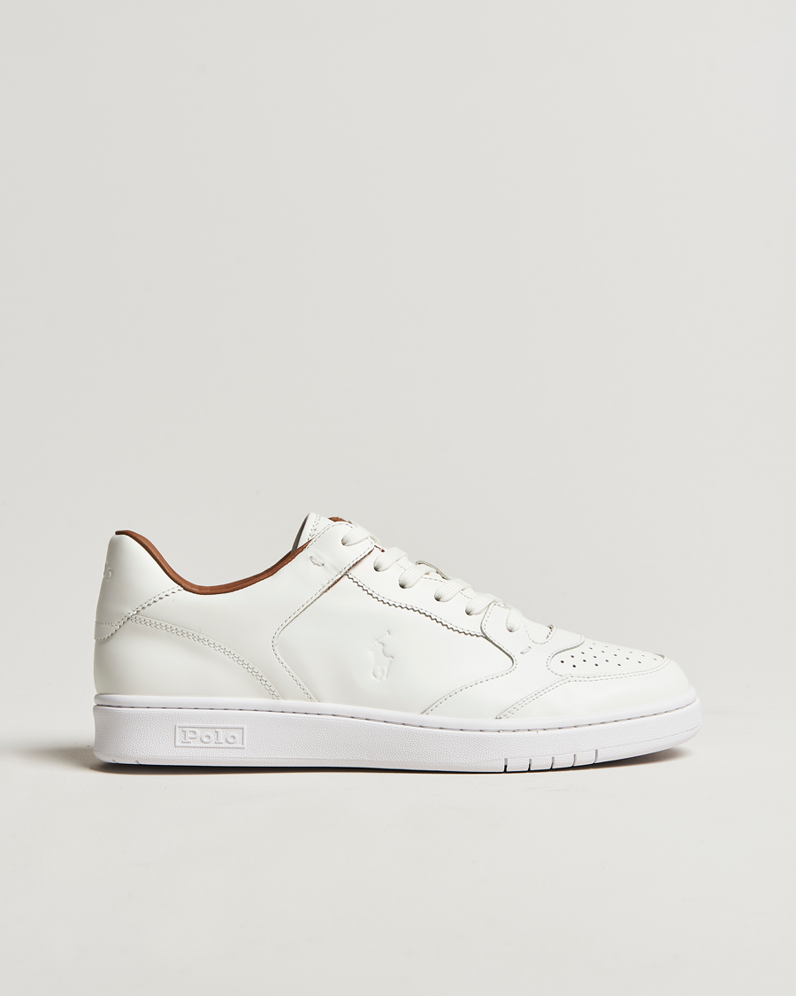 Herren | Polo Ralph Lauren Polo Court Sneaker Deckwash White Leather | Polo Ralph Lauren | Polo Court Sneaker Deckwash White Leather