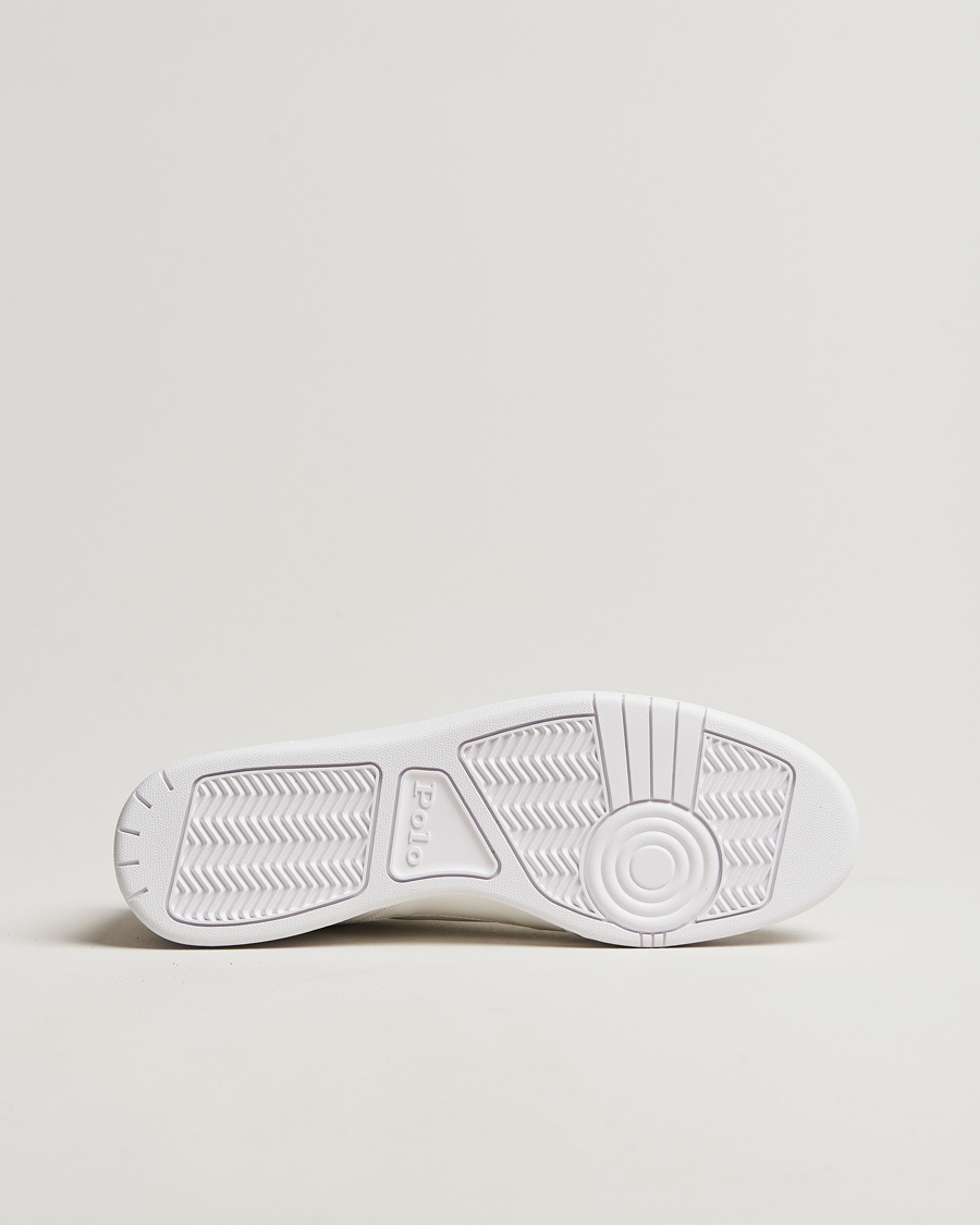 Herren | Polo Ralph Lauren Polo Court Sneaker Deckwash White Leather | Polo Ralph Lauren | Polo Court Sneaker Deckwash White Leather